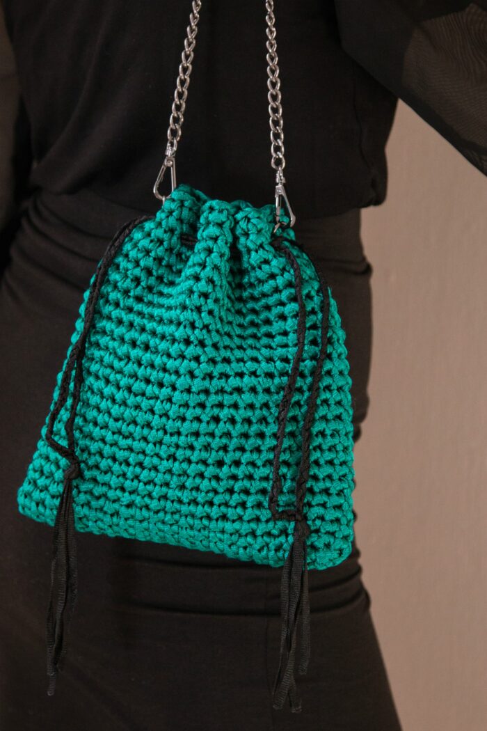 Luxury crochet small pouch bag