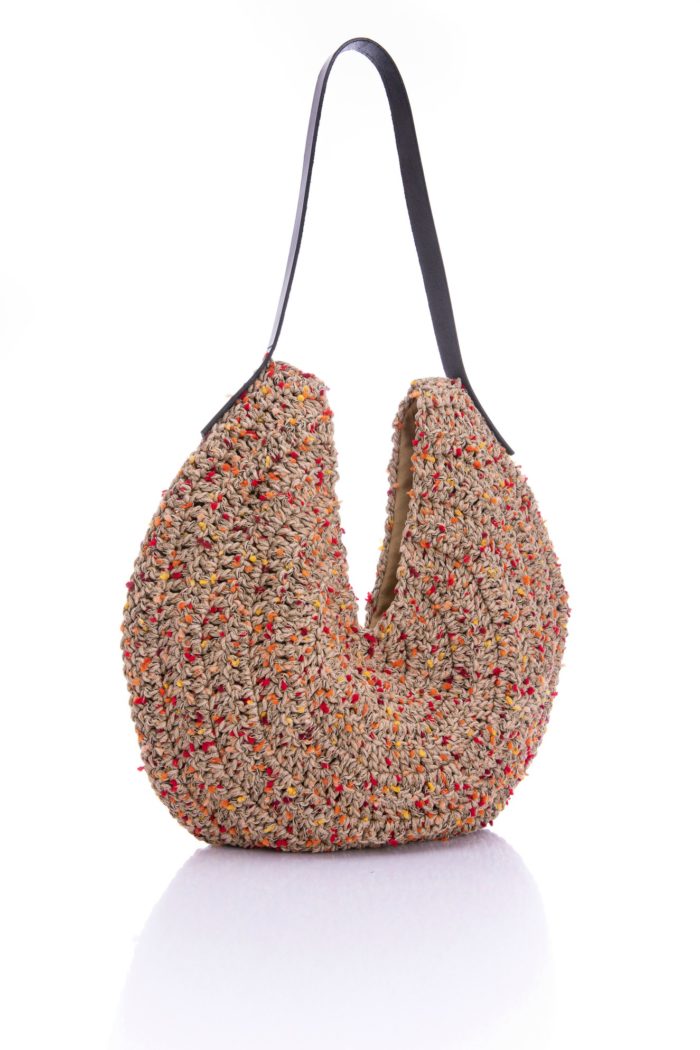 round crochet bag
