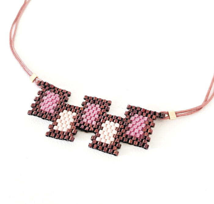 square shapes pendant pink